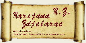 Marijana Zdjelarac vizit kartica